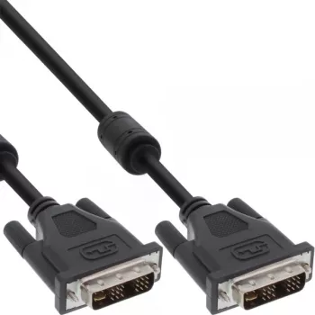 InLine DVI-I cable, 18+5 M/M, Single Link, 2 ferrite cores, 2m