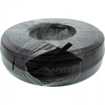 InLine Modular Cable 6 wire ribbon Cable black 100m ring