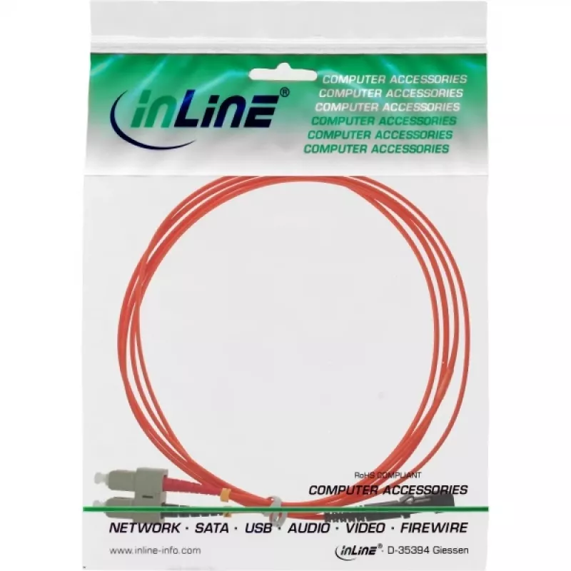 InLine Fiber Optical Duplex Cable MTRJ/SC 50/125µm OM2 3m