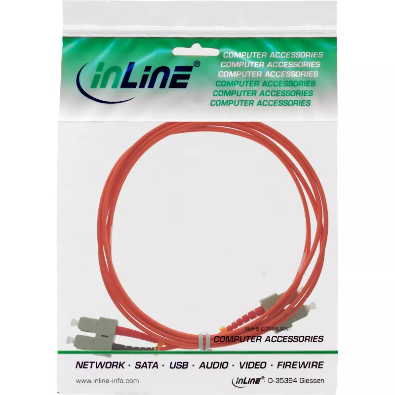 InLine Fiber Optical Duplex Cable SC/SC 50/125µm OM2 15m