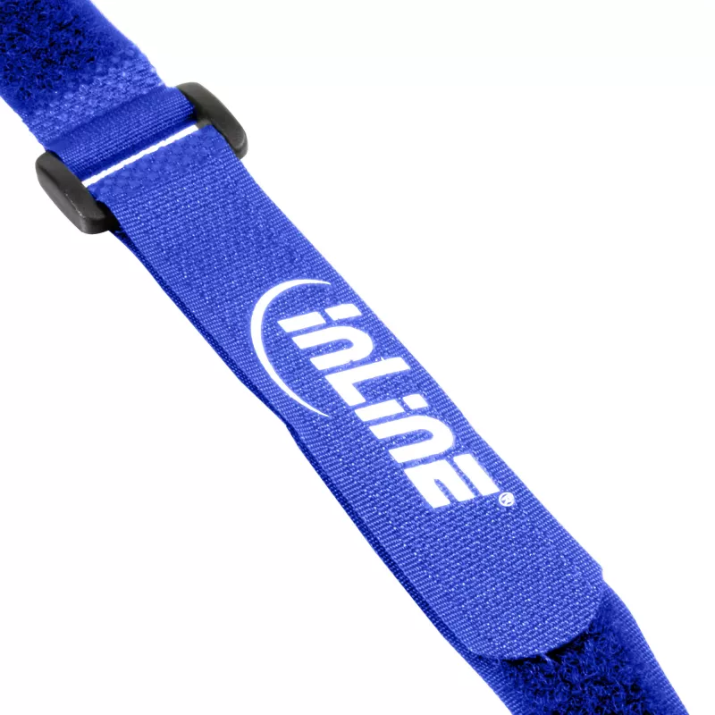 InLine Cable Strips hook-and-loop 20 x 400mm 10 pcs. blue