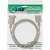 InLine null modem cable DB9 Pin female / female, clipped, grey, 3m