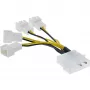 Power Adapter Cable Molex InLine 33341A 0.05m 4x Fan Connector