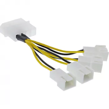 Power Adapter Cable Molex InLine 33341A 0.05m 4x Fan Connector