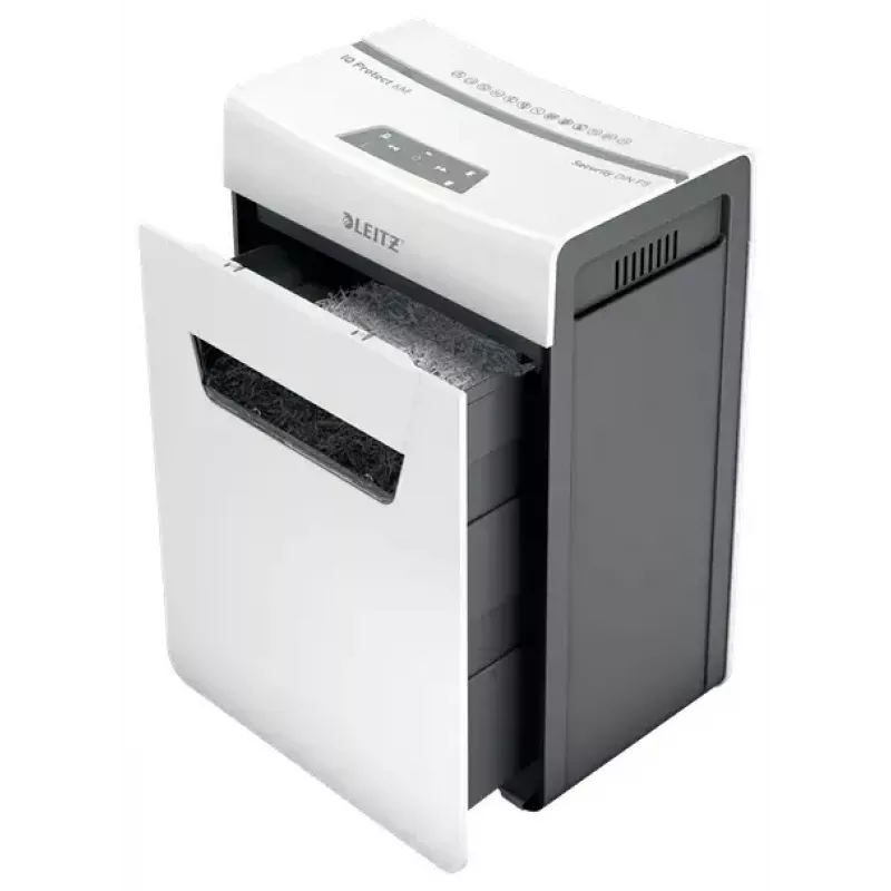 Paper Shredder LEITZ IQ Protect Premium 6M P5 — Micro-cut, 18 L, Touch control, 351×204×355 mm