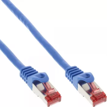 InLine Patch Cable S/FTP PiMF Cat.6 250MHz PVC CCA blue 1m