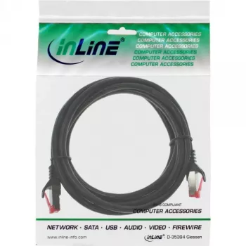 InLine Patch Cable S/FTP PiMF Cat.6 250MHz PVC CCA black 1.5m