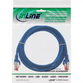 InLine Patch Cable S/FTP PiMF Cat.6 250MHz PVC CCA blue 2m