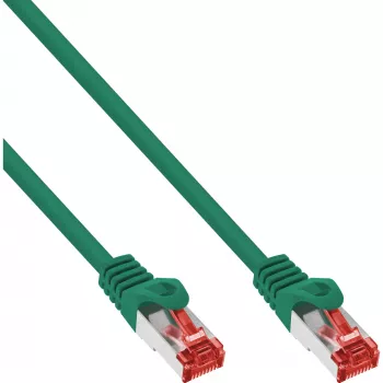 InLine Patch Cable S/FTP PiMF Cat.6 250MHz PVC CCA green 7.5m
