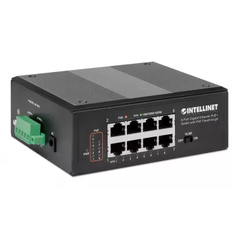 Industrial Switch Intellinet 8-Port Gigabit Ethernet PoE+