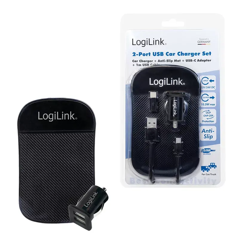 Mobile device charger LogiLink PA0204 Universal Black Cigar lighter Indoor 12/24V 2.1A