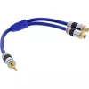 InLine Audio Cable Premium 2x RCA female / 3.5mm male gold plated 0.25m