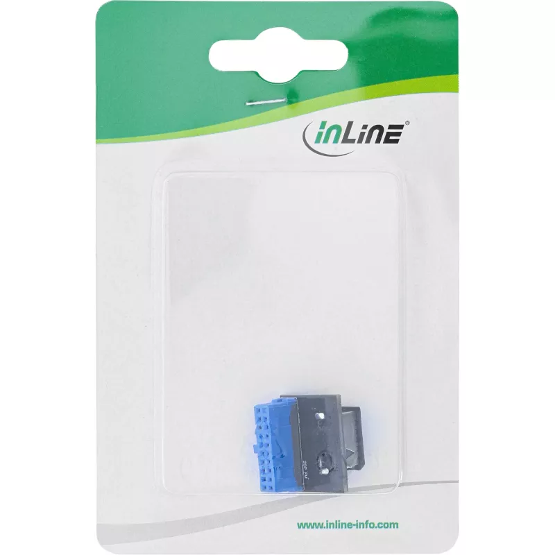 InLine USB 3.0 to USB 3.1 Front Panel Key-A Adapter straight internal