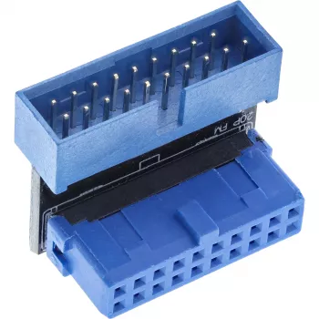 InLine USB 3.0 adapter internal, male / female post connection, angled down
