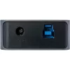 InLine USB 3.2 Gen.1 hub, 7-port, with switch, aluminium, grey, with PSU