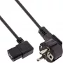 InLine 45pcs. Bulk-Pack Power Cable Type F angled C13 left angled black 1m