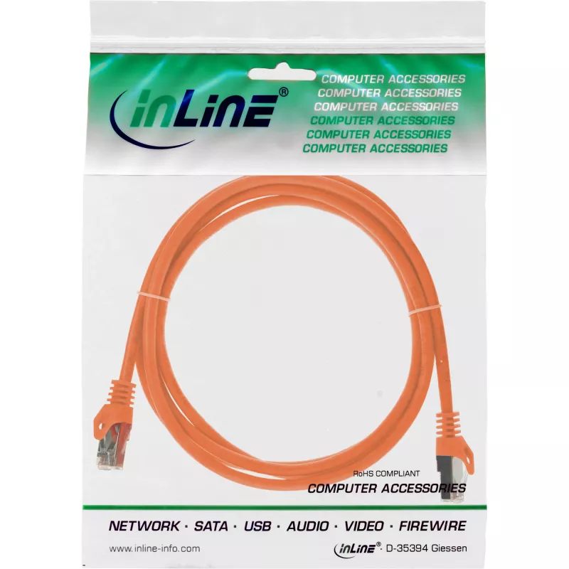 Patch Cable InLine 72503O Cat.5e SF/UTP Orange 3m
