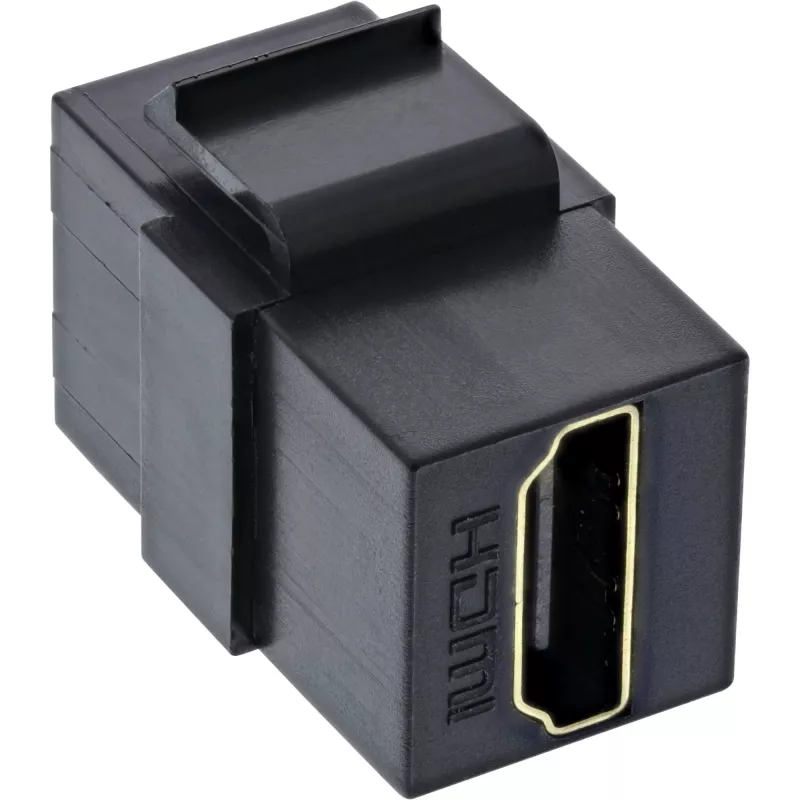 InLine HDMI Keystone Snap-In module, 4K/60Hz, HDMI AF/AF black