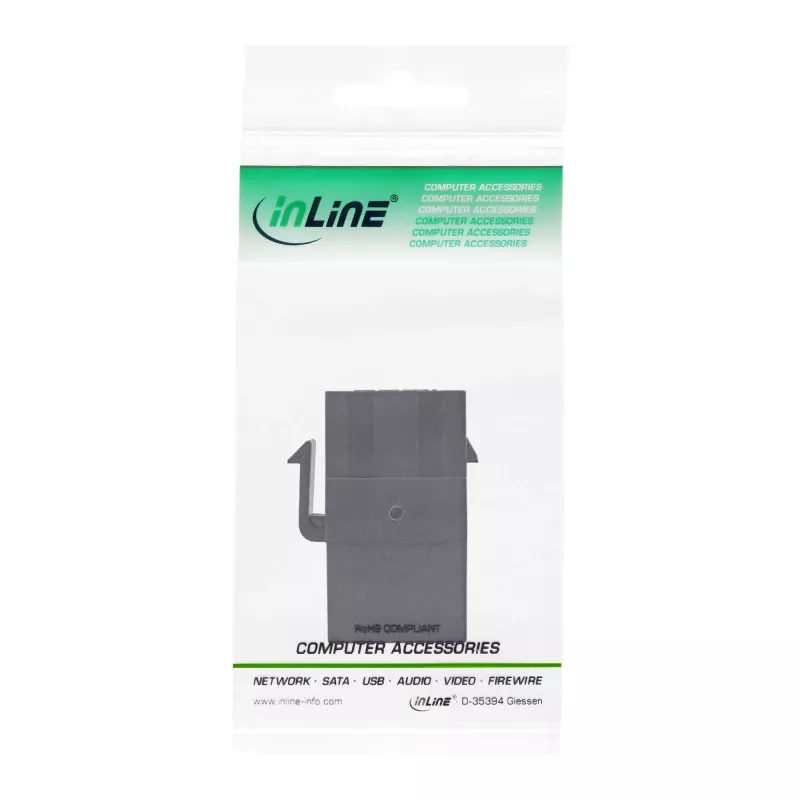 InLine HDMI Keystone Snap-In module, 4K/60Hz, HDMI AF/AF black