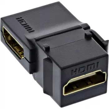 InLine HDMI Keystone Snap-In module, 4K/60Hz, HDMI AF/AF angled black