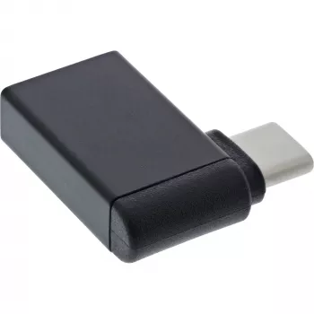 InLine USB 3.2 Gen.2 Adapter, USB-C male to USB-A female angled 90° OTG