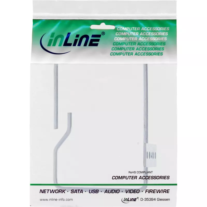 InLine 19110I Galvanised Steel Cable Bracket with Long-Side Opening, 140 x 100 mm