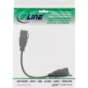 InLine USB 3.2 Gen1 2x keystone adapter cable, 2x USB A keystone socket, 0.2m