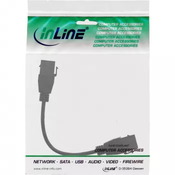 InLine USB 3.2 Gen1 2x keystone adapter cable, 2x USB A keystone socket, 0.2m