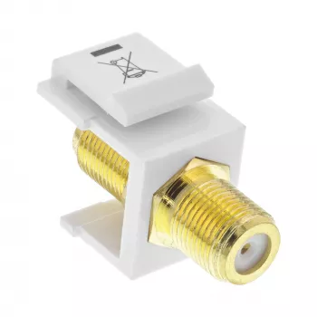 InLine Keystone installation adapter, for satellite cable, 2x F sockets, white