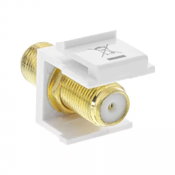 InLine Keystone installation adapter, for satellite cable, 2x F sockets, white