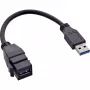USB 3.2 Gen1 Adapter Cable InLine 76206C 0.2m USB A Male Keystone Female