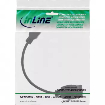 USB 3.2 Gen1 Adapter Cable InLine 76206C 0.2m USB A Male Keystone Female