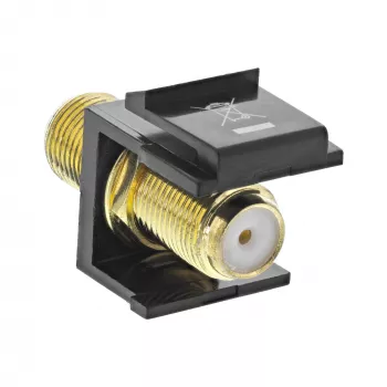 InLine Keystone installation adapter, for satellite cable, 2x F sockets, black
