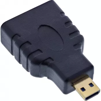 InLine HDMI Adapter HDMI A female / HDMI D male, 4K/60Hz, gold plated