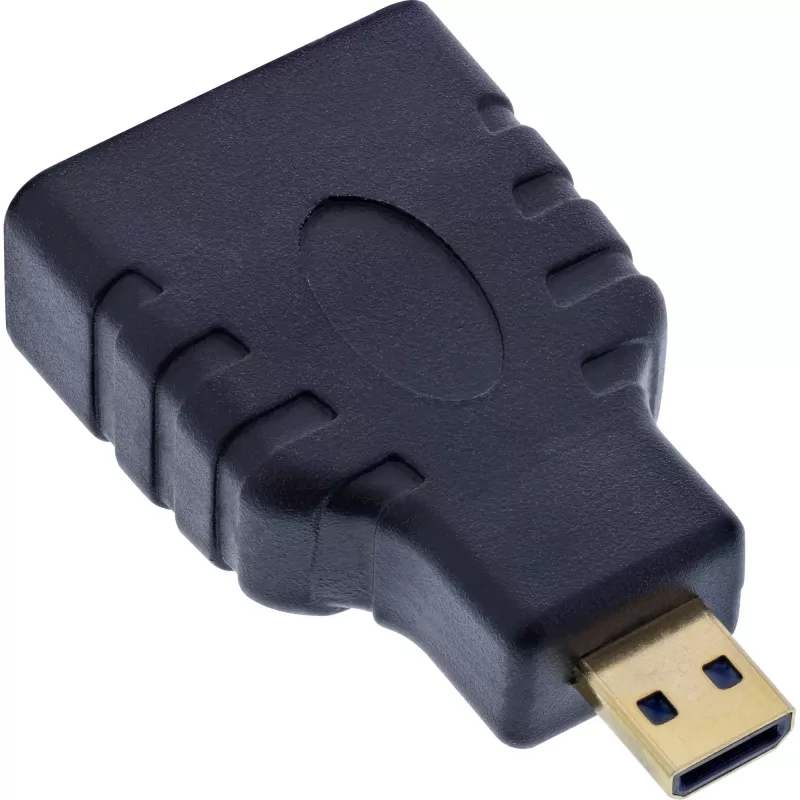 InLine HDMI Adapter HDMI A female / HDMI D male, 4K/60Hz, gold plated
