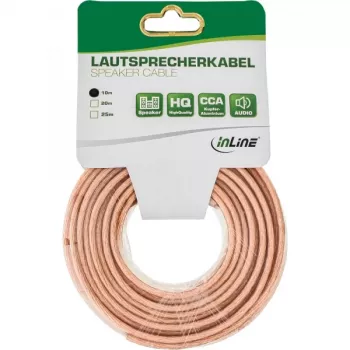 Speaker Cable InLine 98310T 2x 2.5mm² CCA Transparent 10m