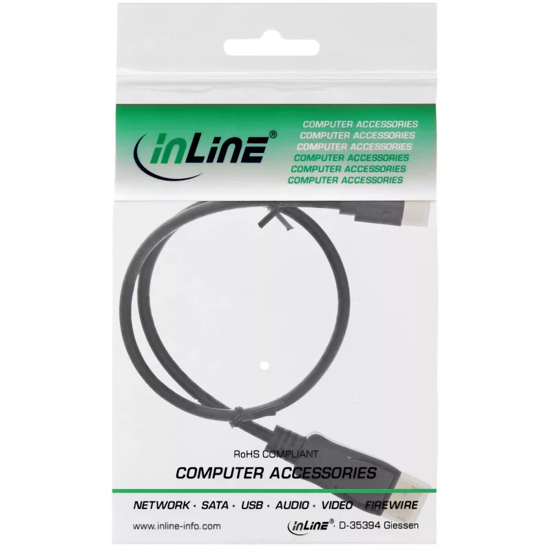 Mini DisplayPort to DisplayPort Cable InLine 17133S 3m black