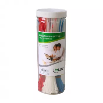 Cable ties box InLine 300 pcs multicolour — 300 cable ties