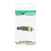 InLine RCA metal male plug for soldering, black, red ring, for 6mm cable