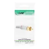 InLine RCA metal male plug for soldering, silver, red ring, for 6mm cable