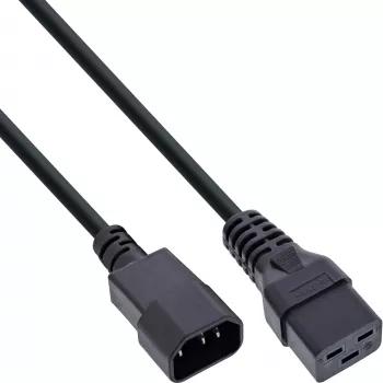 InLine Power adapter cable, IEC-60320 C14 to C19, 3x1.5mm², max. 10A, 3m