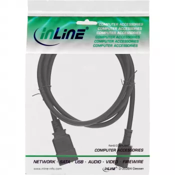 InLine Power adapter cable, IEC-60320 C20 to C13, 3x1.5mm², max. 10A, 2m