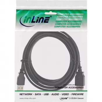 USB 2.0 Extension Cable Type A male/female InLine 34602B 2m black