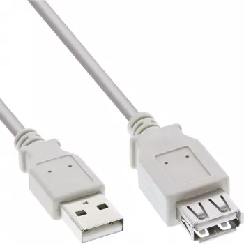 USB 2.0 Extension Cable Type A male/female InLine 34602X beige 2m
