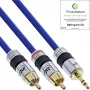 InLine Audio Cable Premium 2x RCA male / 3.5mm male gold plated 25m