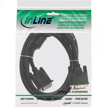 InLine DVI-D Cable 18+1 male / male Single Link 2 ferrite chokes 10m