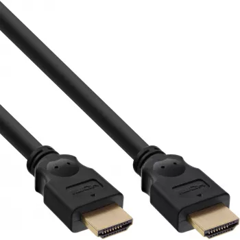 InLine HDMI cable, High Speed HDMI Cable, M/M, black, golden contacts, 7.5m