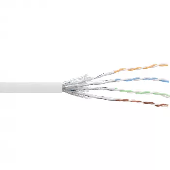 Patch Cable InLine S/FTP PiMF Cat.6 AWG27 PVC CU 100 m, white