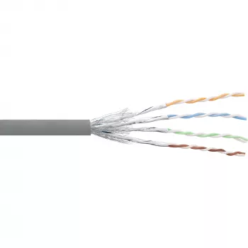 InLine Patch Cable S/FTP PiMF Cat.6 grey AWG27 PVC CU 100m