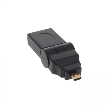 HDMI Adapter Type A female / D male swing type gold plated InLine 17690L